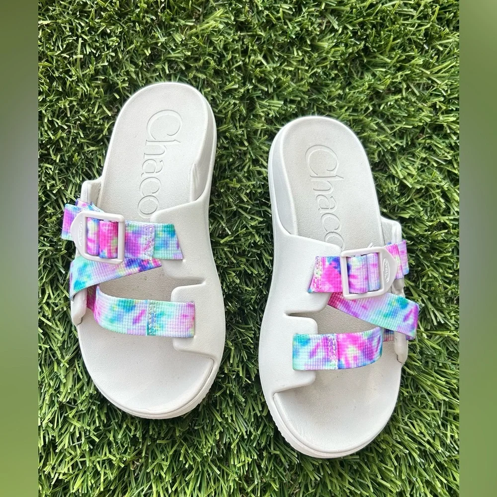 CHACO Kids DARLING Chillos Tie Dye‎ Slide Sandals Shoes SZ K2